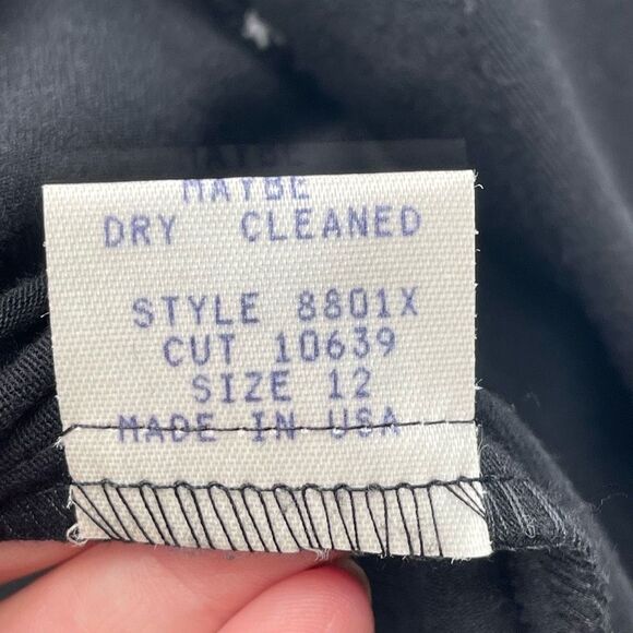 PG Collections by Ginger Bort vintage Cardigan Sweater Stretch Button Up Black 1 - Picture 7 of 12